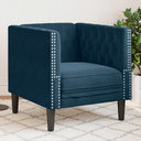 vidaXL Fauteuil Chesterfield-stijl fluweel lichtgrijs