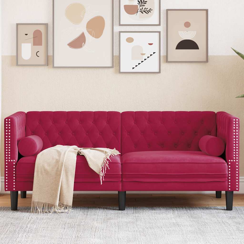 vidaXL Fauteuil Chesterfield-stijl fluweel lichtgrijs