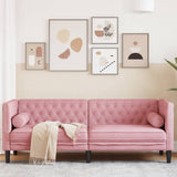 vidaXL Fauteuil Chesterfield-stijl fluweel lichtgrijs