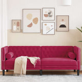 vidaXL Fauteuil Chesterfield-stijl fluweel lichtgrijs