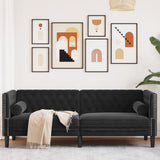 vidaXL Fauteuil Chesterfield-stijl fluweel lichtgrijs