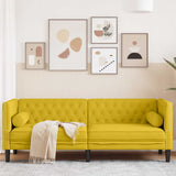 vidaXL Fauteuil Chesterfield-stijl fluweel lichtgrijs