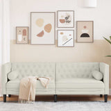 vidaXL Fauteuil Chesterfield-stijl fluweel lichtgrijs