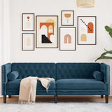 vidaXL Fauteuil Chesterfield-stijl fluweel lichtgrijs