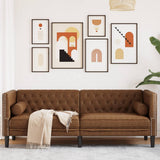 vidaXL Fauteuil Chesterfield-stijl fluweel lichtgrijs