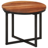 vidaXL Coffee table 45x45x35 cm solid acacia wood and iron