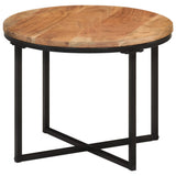 vidaXL Coffee table 45x45x35 cm solid acacia wood and iron