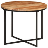 vidaXL Coffee table 45x45x35 cm solid acacia wood and iron