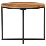vidaXL Coffee table 45x45x35 cm solid acacia wood and iron