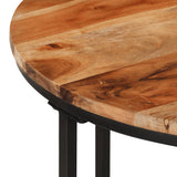 vidaXL Coffee table 45x45x35 cm solid acacia wood and iron