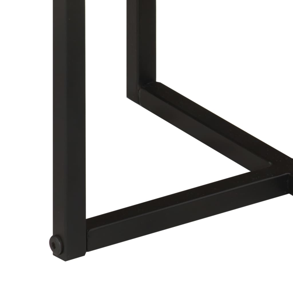 vidaXL Coffee table 45x45x35 cm solid acacia wood and iron