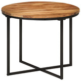 vidaXL Coffee table 45x45x35 cm solid acacia wood and iron