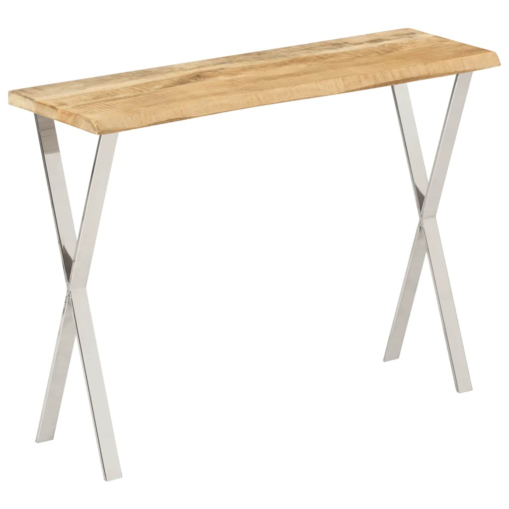 vidaXL Wandtafel met natuurlijke rand 105x33x76 cm massief mangohout