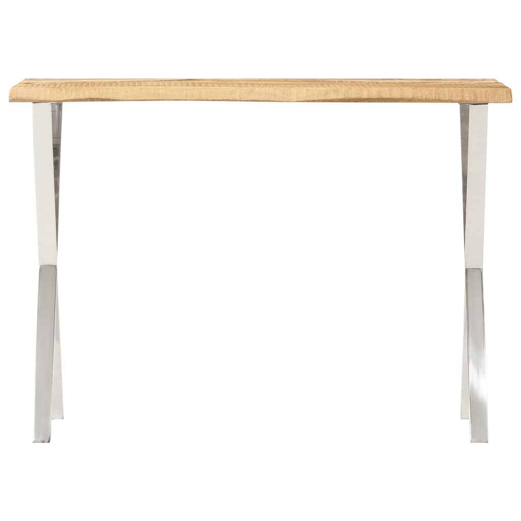 vidaXL Wandtafel met natuurlijke rand 105x33x76 cm massief mangohout