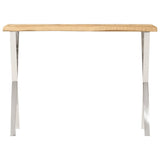 vidaXL Wandtafel met natuurlijke rand 105x33x76 cm massief mangohout