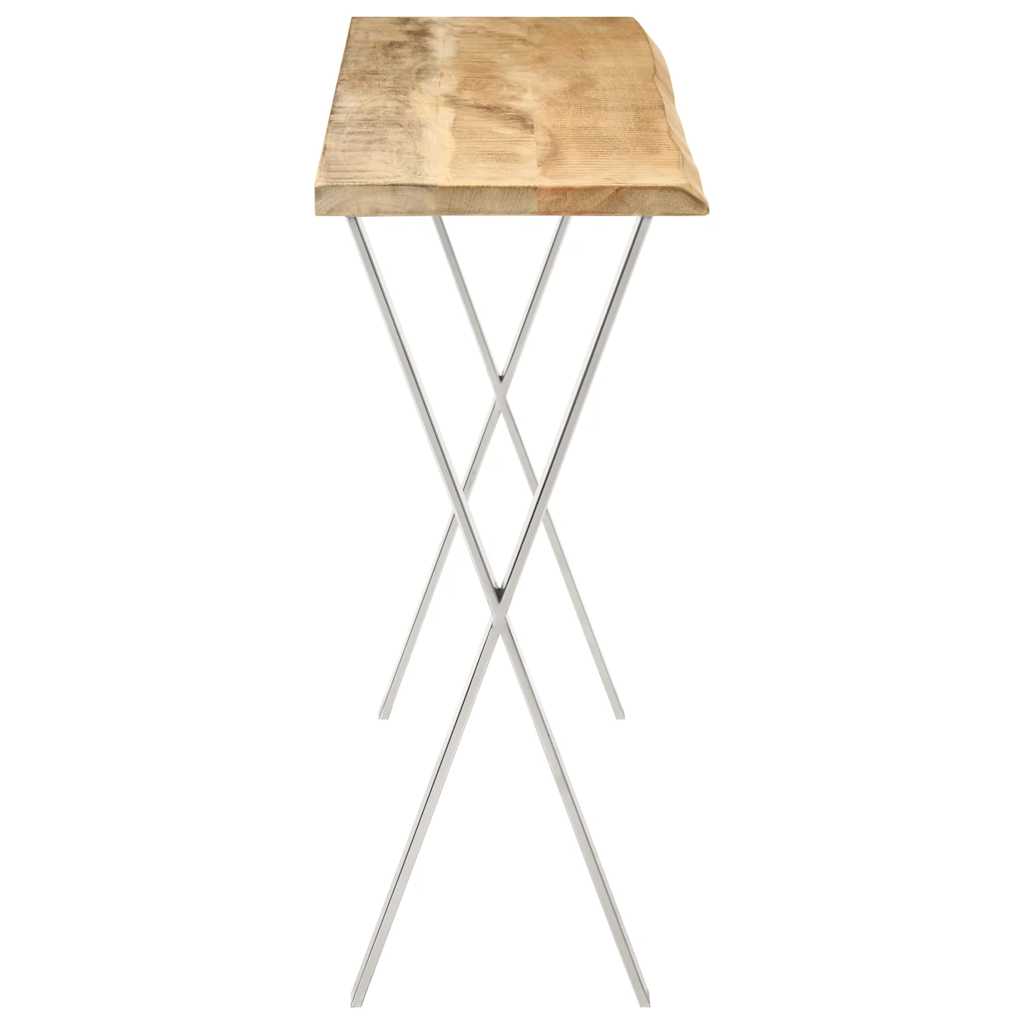vidaXL Wandtafel met natuurlijke rand 105x33x76 cm massief mangohout