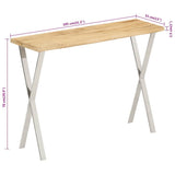 vidaXL Wandtafel met natuurlijke rand 105x33x76 cm massief mangohout