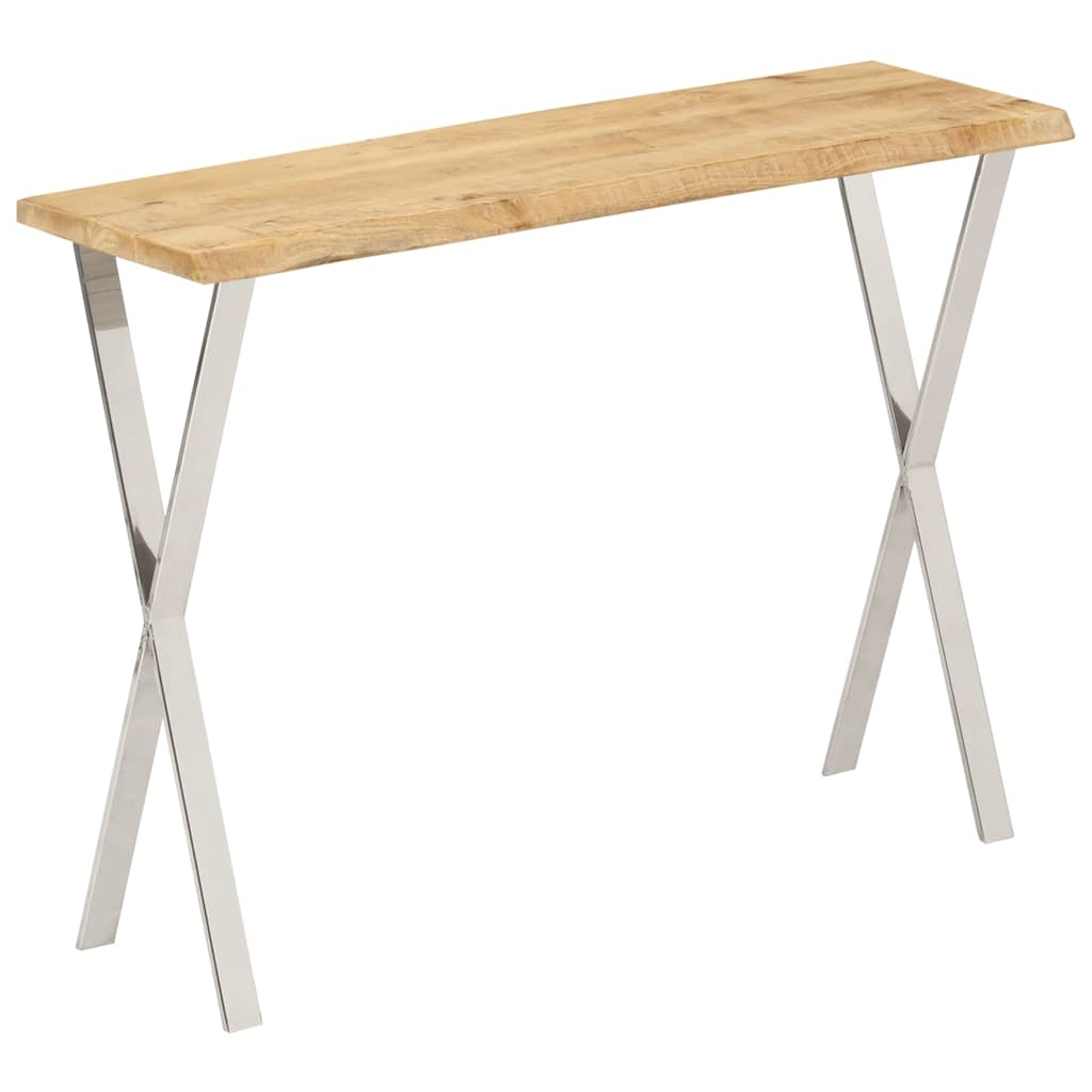 vidaXL Wandtafel met natuurlijke rand 105x33x76 cm massief mangohout