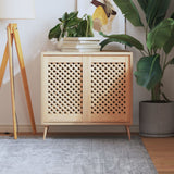 vidaXL Louvered Cabinet Doors 2 pcs 39.5x39.5 cm Solid Pine Wood