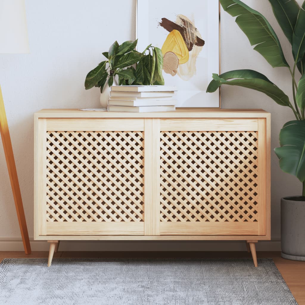 vidaXL Louvered Cabinet Doors 2 pcs 39.5x39.5 cm Solid Pine Wood