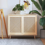 vidaXL Louvered Cabinet Doors 2 pcs 39.5x39.5 cm Solid Pine Wood