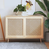 vidaXL Louvered Cabinet Doors 2 pcs 39.5x39.5 cm Solid Pine Wood
