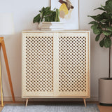 vidaXL Louvered Cabinet Doors 2 pcs 39.5x39.5 cm Solid Pine Wood