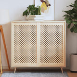 vidaXL Louvered Cabinet Doors 2 pcs 39.5x39.5 cm Solid Pine Wood
