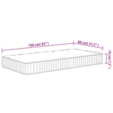 vidaXL Kids' Pocket Sprung Mattress Medium Firm 80x160 cm