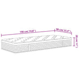 vidaXL Pocketveringmatras middelhard 140x200 cm