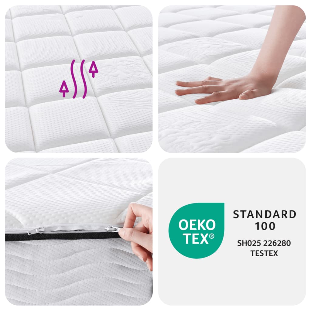 vidaXL Medium-firm Pocket Sprung Mattress 90x200 cm