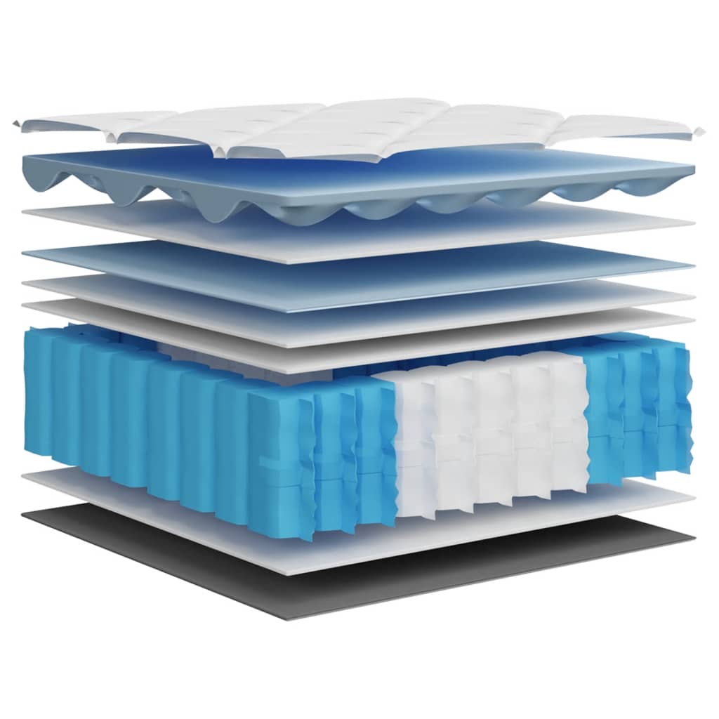 vidaXL Pocket Spring Mattress Medium-Firm Plus 90x190 cm Single Size