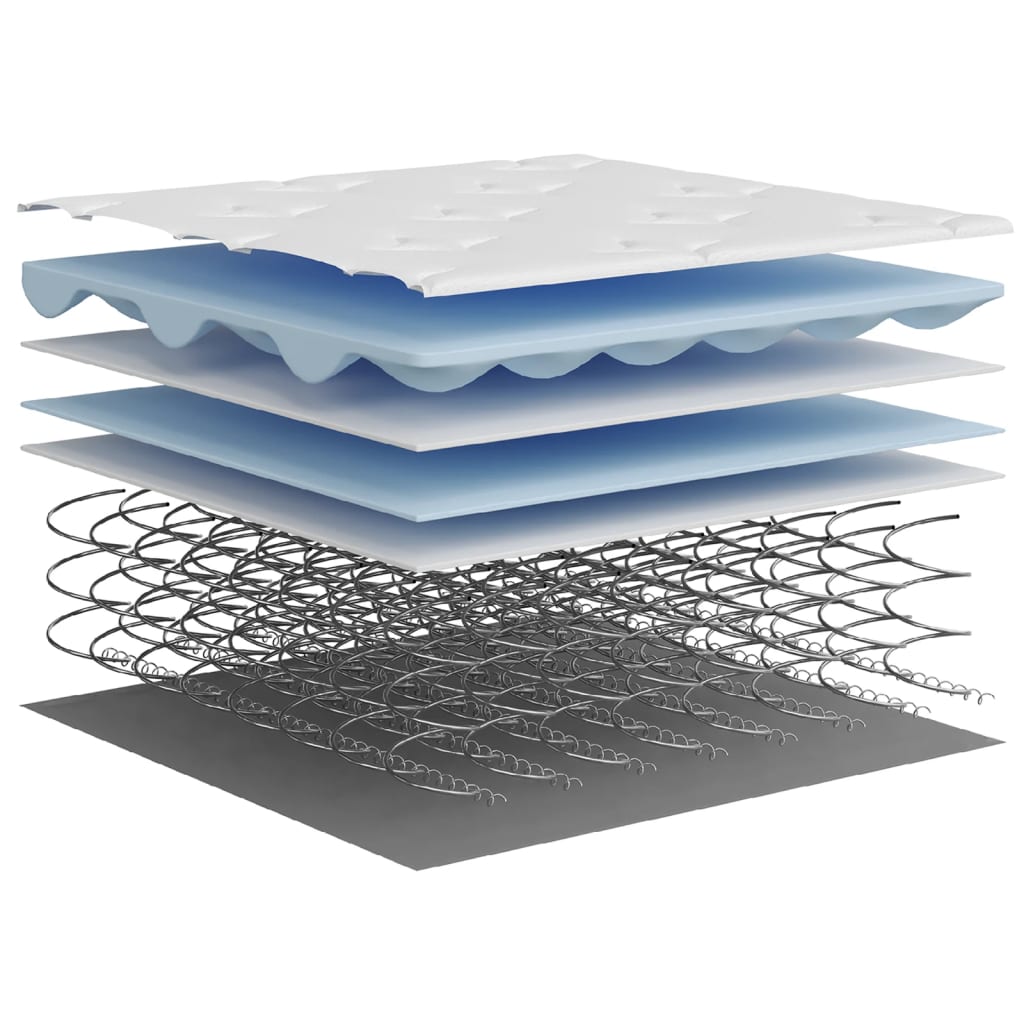 vidaXL Pocketveringmatras middelhard 180x200 cm