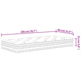 vidaXL Pocketveringmatras middelhard 180x200 cm