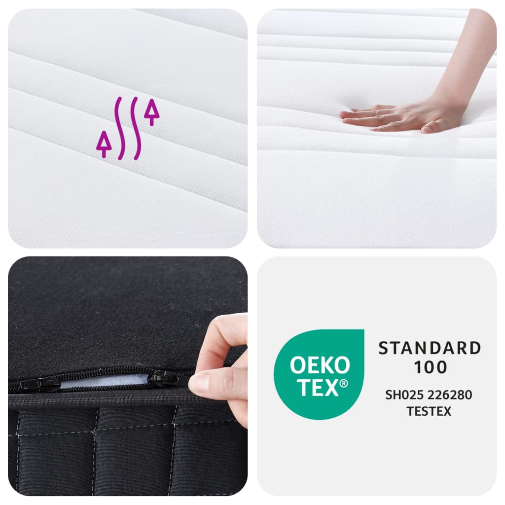 vidaXL Binnenveringmatras middelhard 120x200 cm