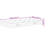 vidaXL Binnenveringmatras middelhard 120x200 cm