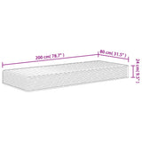 vidaXL Foam Mattress Medium Firm 80x200 cm