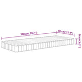 vidaXL Schuimmatras middelzacht 80x200 cm