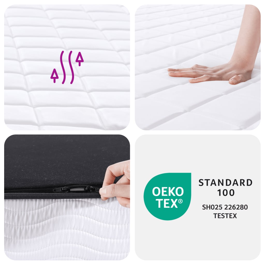 vidaXL Schuimmatras voor kinderen middelzacht 80x160 cm
