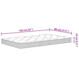 vidaXL Schuimmatras voor kinderen middelzacht 80x160 cm