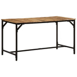 vidaXL Eettafel 140x70x75 cm massief hout ruw mangohout