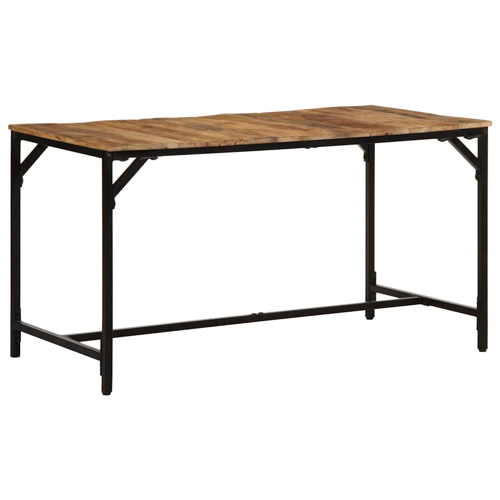 vidaXL Eettafel 140x70x75 cm massief hout ruw mangohout
