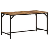 vidaXL Eettafel 140x70x75 cm massief hout ruw mangohout