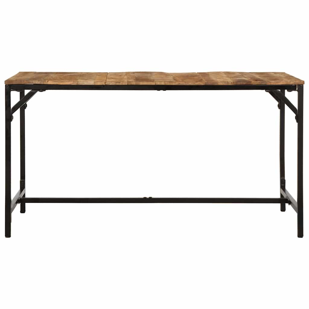vidaXL Eettafel 140x70x75 cm massief hout ruw mangohout