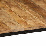 vidaXL Eettafel 140x70x75 cm massief hout ruw mangohout