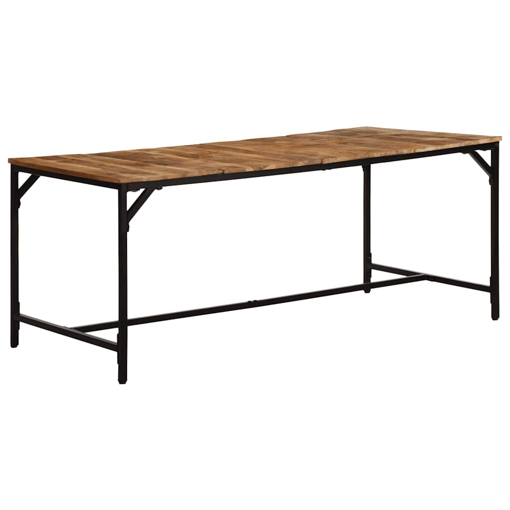 vidaXL Eettafel 140x70x75 cm massief hout ruw mangohout