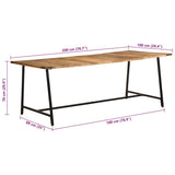 vidaXL Eettafel 140x70x75 cm massief mangohout