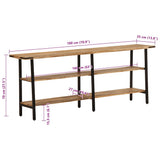 vidaXL Wandtafel 140x35x70 cm massief mangohout
