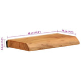 vidaXL Wandschappen 2 st 30x20x3,5 cm massief acaciahout