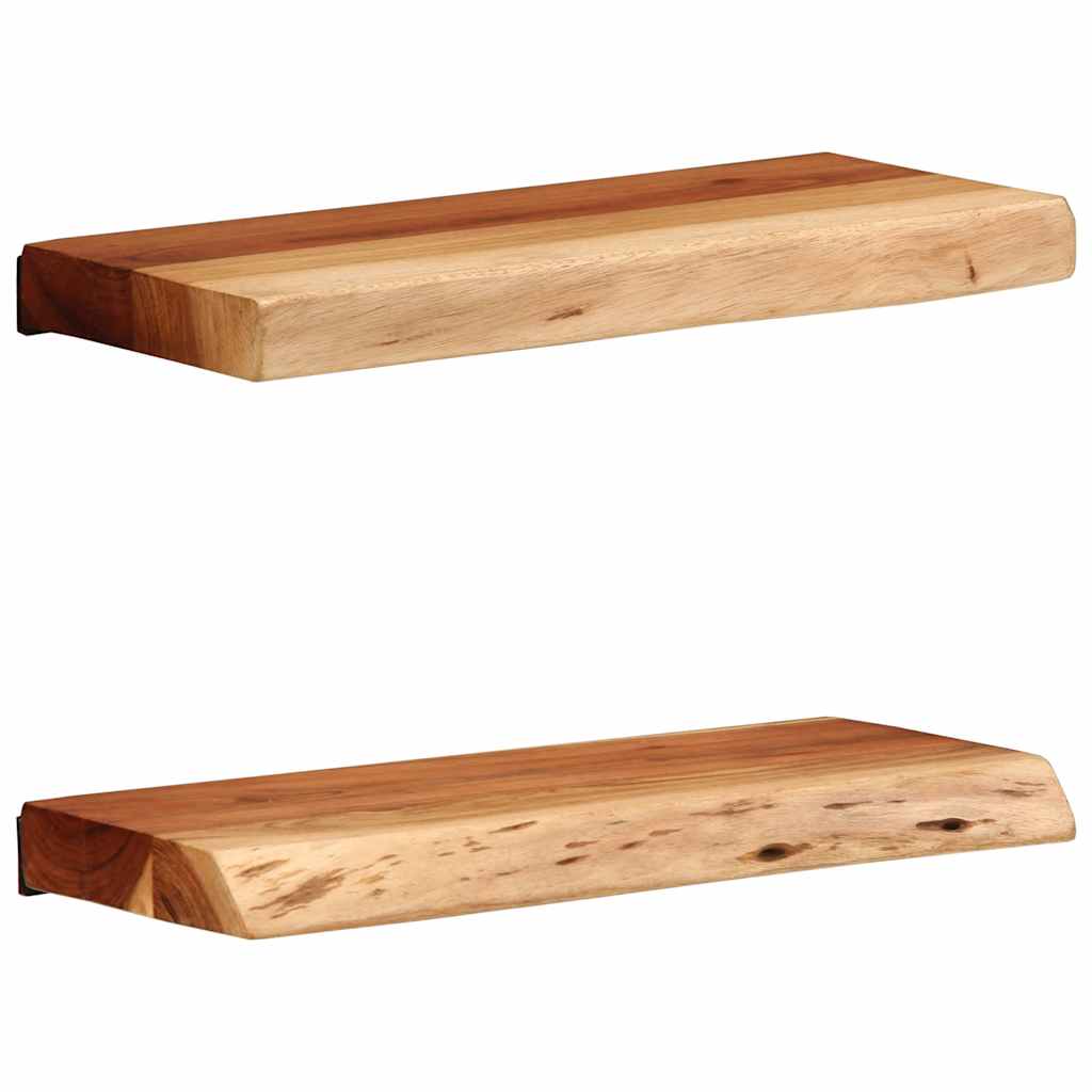 vidaXL Wandschappen 2 st 30x20x3,5 cm massief acaciahout